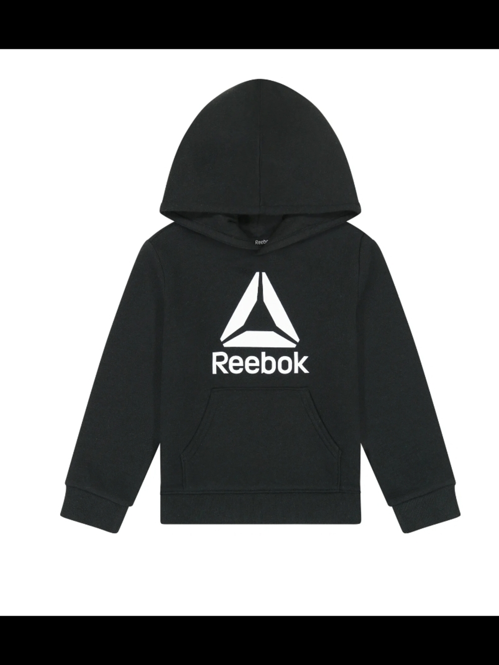 Reebok Black Hoodie with White Logo for Kids
